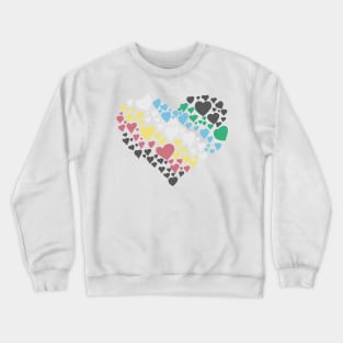 Disability pride flag heart Crewneck Sweatshirt